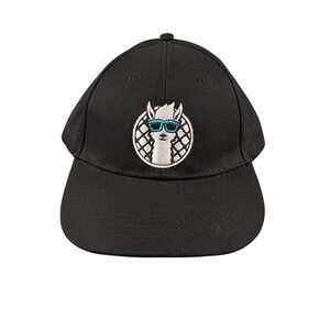 The Dolly Llama Black Hat‎ with Embroidered Llama and Sunglasses